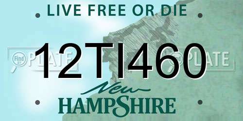 12TI460 New Hampshire License Plate