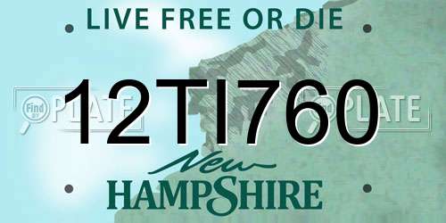 12TI760 New Hampshire License Plate