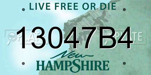 13047B4 New Hampshire License Plate