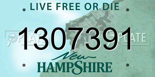 1307391 New Hampshire License Plate