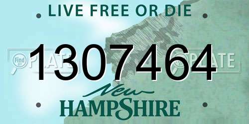 1307464 New Hampshire License Plate