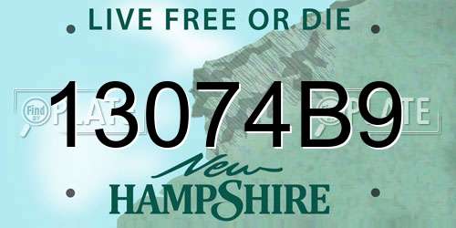 13074B9 New Hampshire License Plate