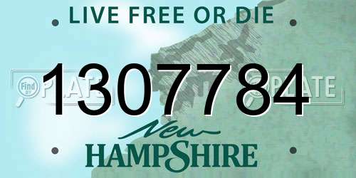 1307784 New Hampshire License Plate