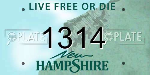 1314 New Hampshire License Plate