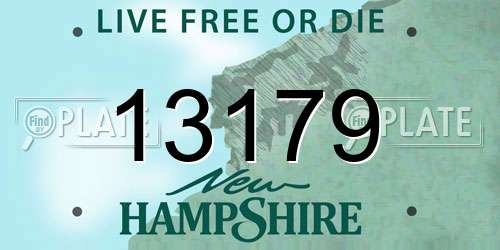 13179 New Hampshire License Plate