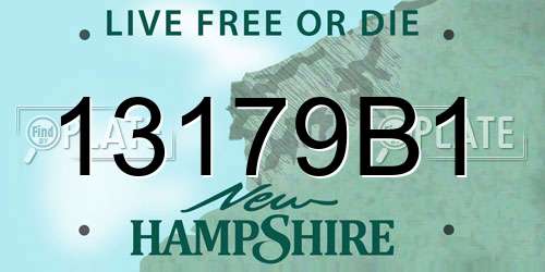 13179B1 New Hampshire License Plate