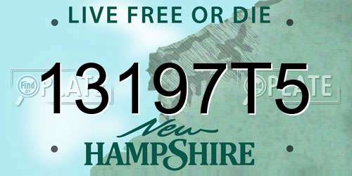 13197T5 New Hampshire License Plate