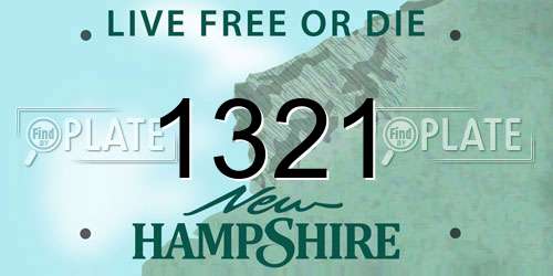 1321 New Hampshire License Plate