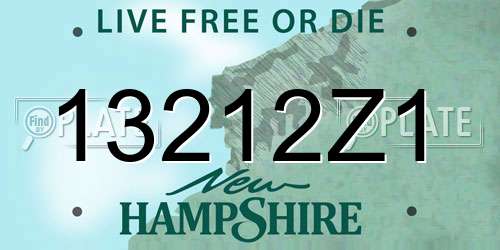 13212Z1 New Hampshire License Plate