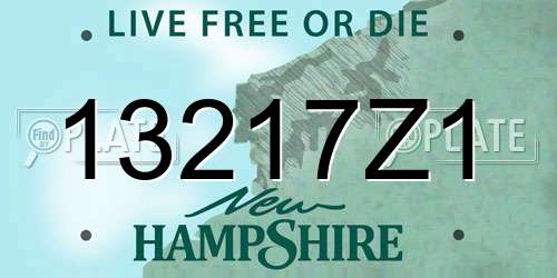 13217Z1 New Hampshire License Plate