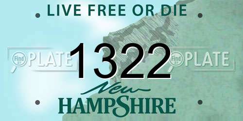 1322 New Hampshire License Plate