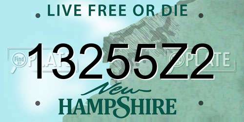 13255Z2 New Hampshire License Plate