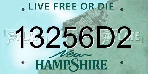 13256D2 New Hampshire License Plate