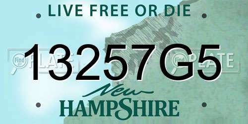 13257G5 New Hampshire License Plate
