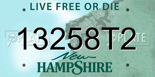 13258T2 New Hampshire License Plate