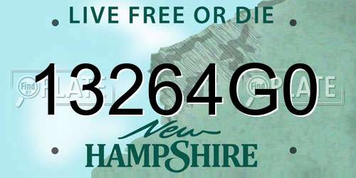 13264G0 New Hampshire License Plate