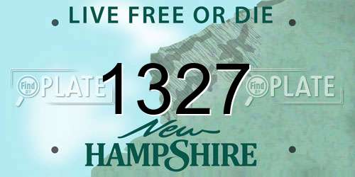 1327 New Hampshire License Plate