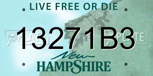 13271B3 New Hampshire License Plate