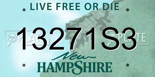 13271S3 New Hampshire License Plate