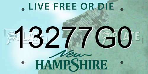 13277G0 New Hampshire License Plate