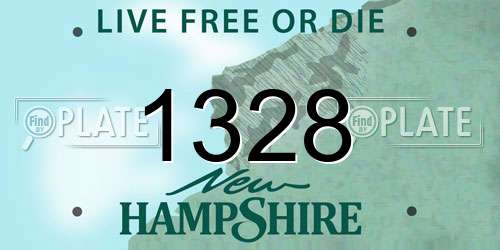 1328 New Hampshire License Plate