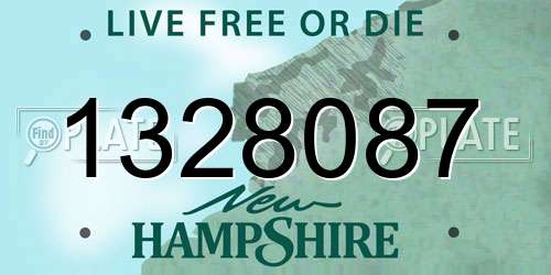 1328087 New Hampshire License Plate