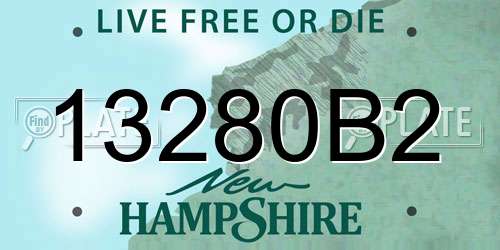 13280B2 New Hampshire License Plate