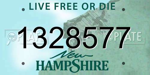 1328577 New Hampshire License Plate
