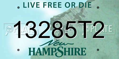 13285T2 New Hampshire License Plate