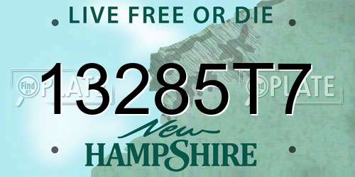 13285T7 New Hampshire License Plate