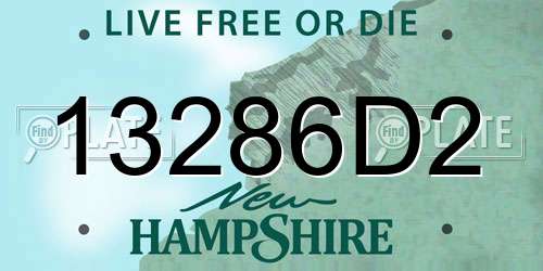 13286D2 New Hampshire License Plate