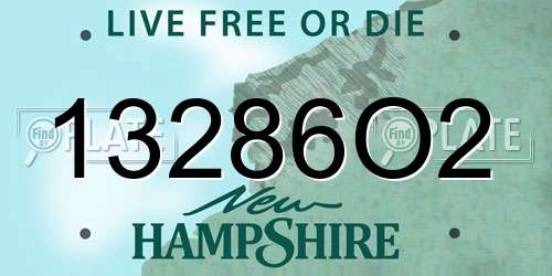 13286O2 New Hampshire License Plate
