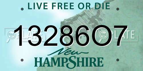 13286O7 New Hampshire License Plate