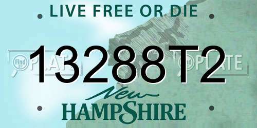 13288T2 New Hampshire License Plate