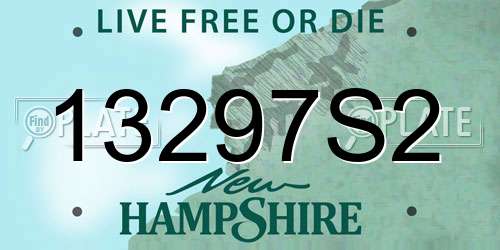 13297S2 New Hampshire License Plate