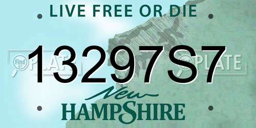 13297S7 New Hampshire License Plate