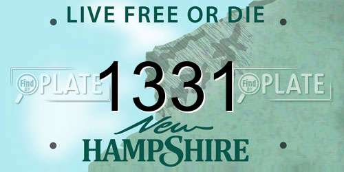 1331 New Hampshire License Plate
