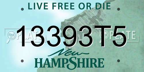 13393T5 New Hampshire License Plate