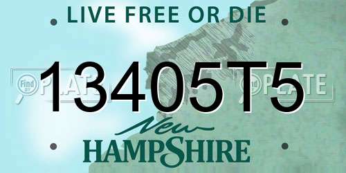 13405T5 New Hampshire License Plate