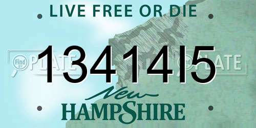 13414I5 New Hampshire License Plate