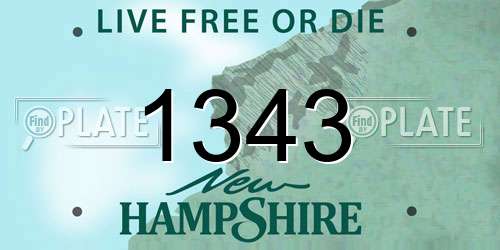 1343 New Hampshire License Plate