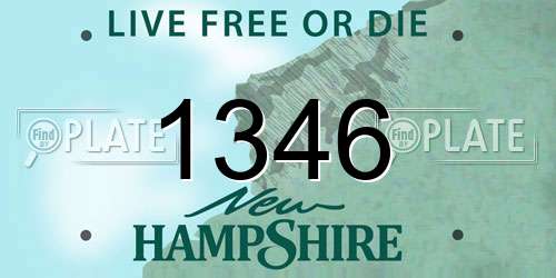 1346 New Hampshire License Plate