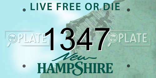 1347 New Hampshire License Plate