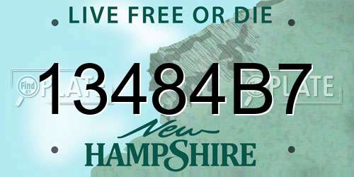 13484B7 New Hampshire License Plate