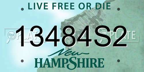 13484S2 New Hampshire License Plate