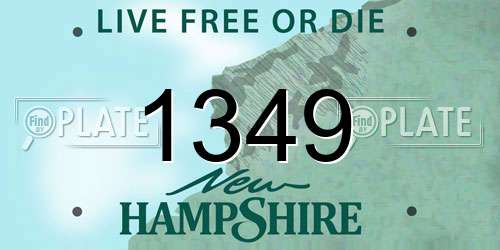 1349 New Hampshire License Plate