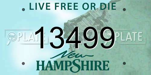 13499 New Hampshire License Plate