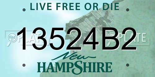 13524B2 New Hampshire License Plate