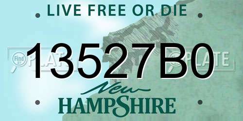 13527B0 New Hampshire License Plate