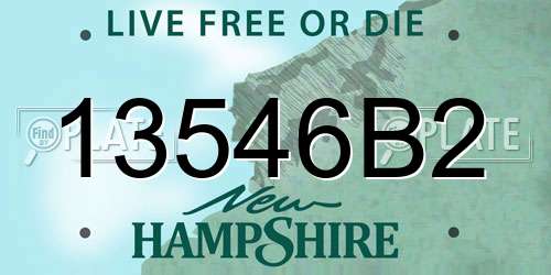 13546B2 New Hampshire License Plate